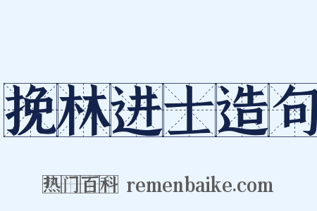 挽林进士造句是什么意思的图片